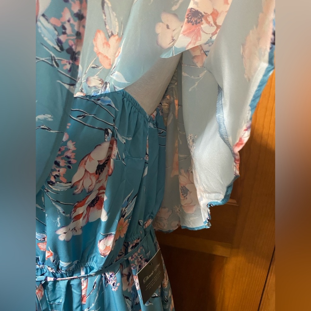 NWT Plus Size Floral Off-Shoulder Maxi Dress - Picture 5 of 5